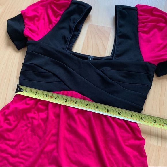 Pink & Black Foxy Jeans Blouse Size Medium - Picture 8 of 9